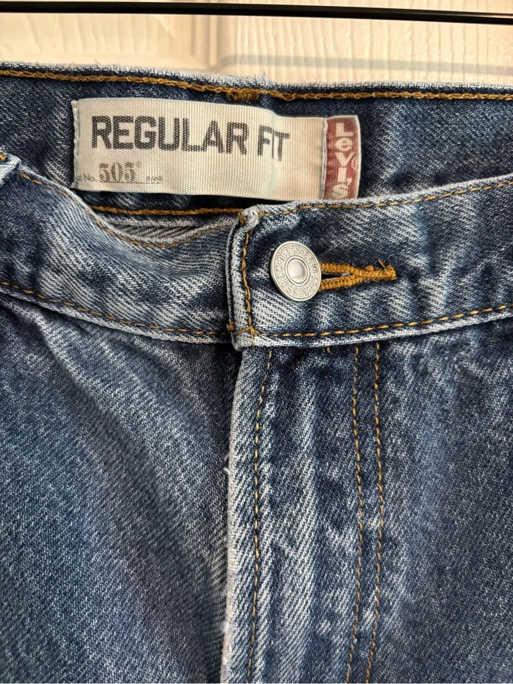 Levi's 505 38 waist Blue Denim Cutoff Shorts